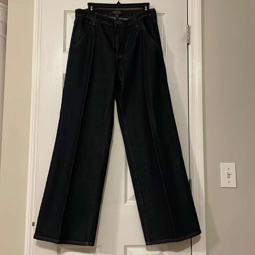NWT Banana Republic Wide Leg, High rise dark bluer jeans, size 10